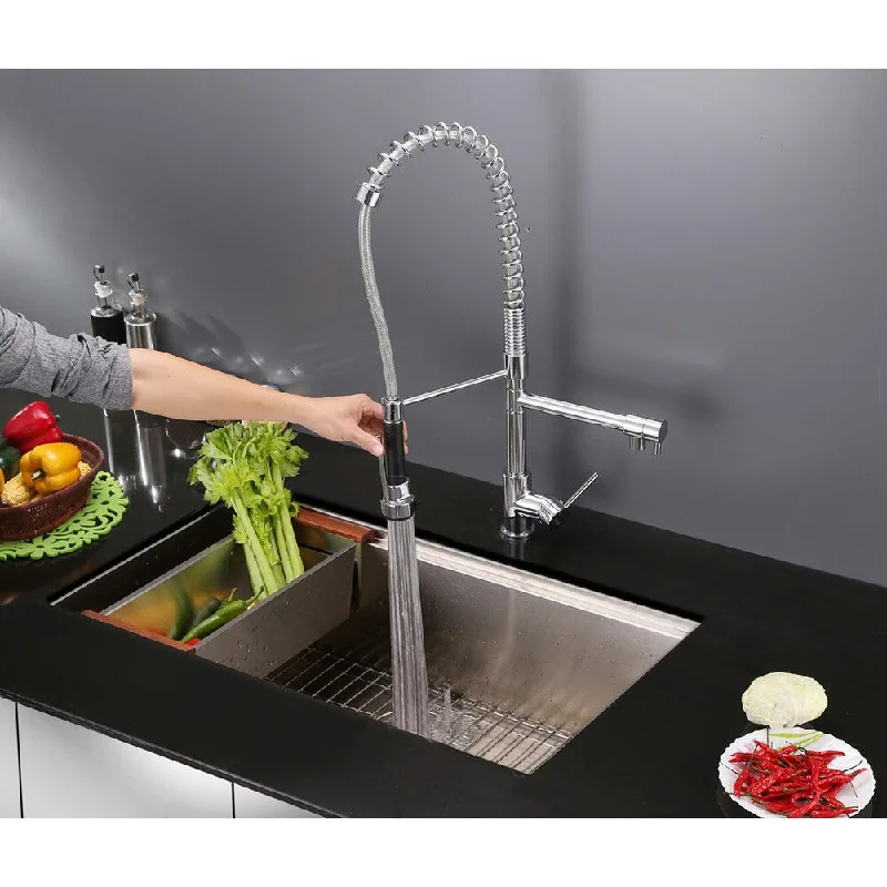 Ruvati RVF1290K1CH Commercial Style Chrome Kitchen Faucet