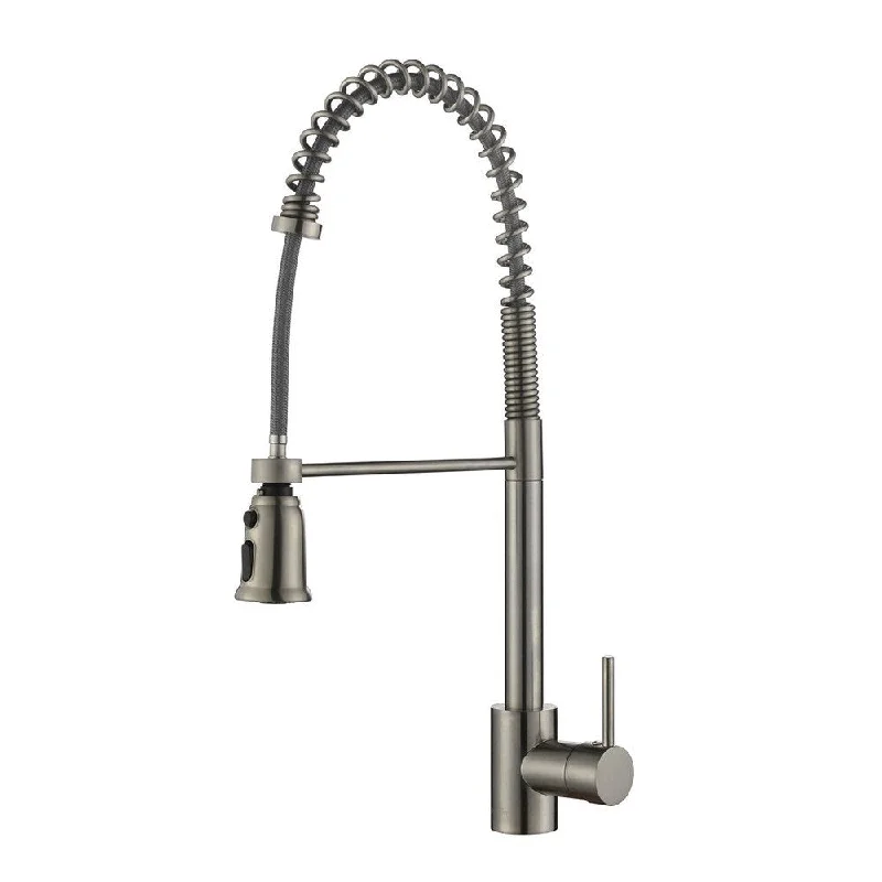 Ruvati Stainless Steel Commercial Style Pullout Spray Kitchen Faucet