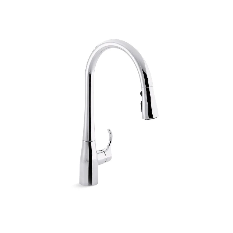 Simplice Pull Down Kitchen Faucet, 3-Spray Faucet, Kitchen Sink Faucet with Pull Down Sprayer, Polished Chrome, K-596-CP