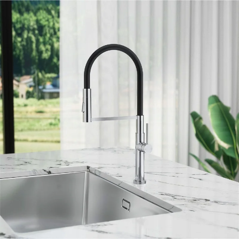 Single Handle Pull Down Sprayer Kitchen Faucet with Advanced Spray