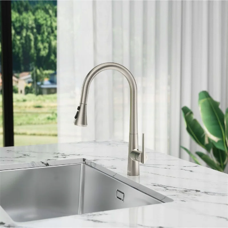 Single Handle Pull Down Sprayer Kitchen Faucet with Advanced Spray