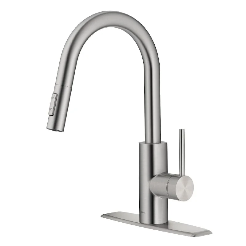 Spot Free Stainless Steel Finish Dual Function Pull-Down Kitchen Faucet, KPF-2620SFS, 15 1/8 inch