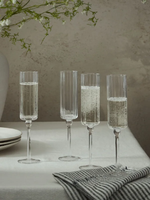 Set of 4 Tejo Champagne Flutes