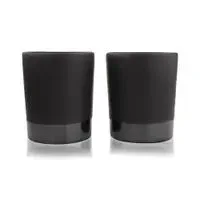 TL V Black Stoneware Tumbler