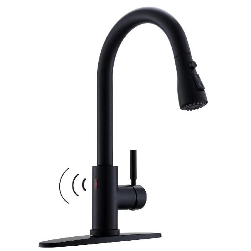 Touchless Kitchen Faucet with Pull Down Sprayer, Single Handle Faucets Hands-Free Activated Stainless Steel Kitchen Faucet