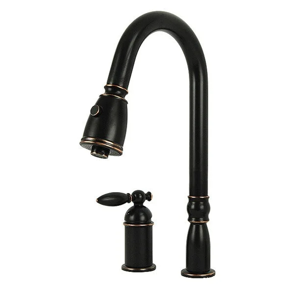 Traditional Oil Rubbed Bronze Pull-Down Kitchen Faucet