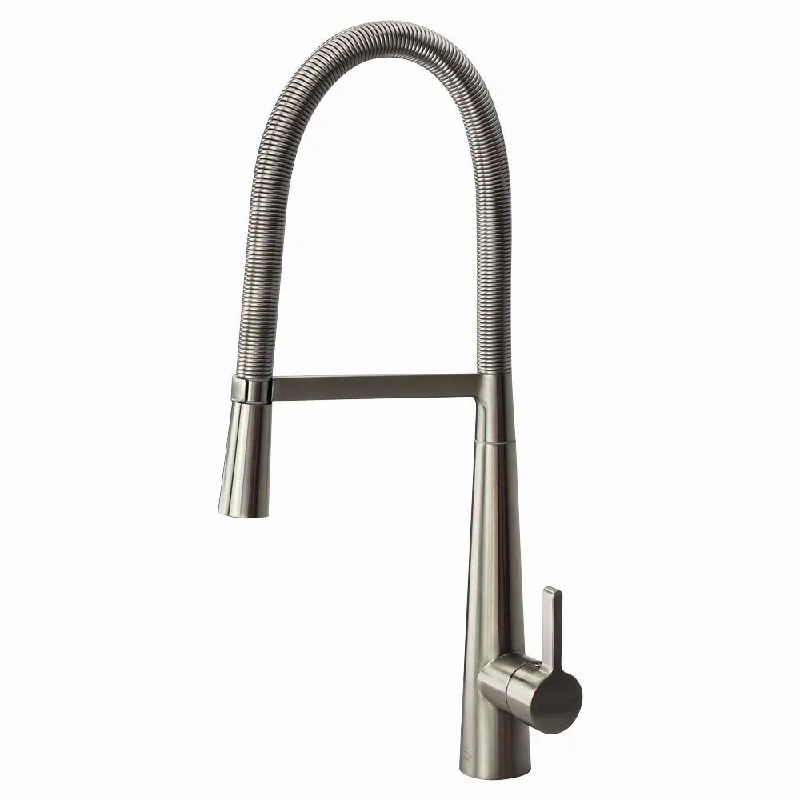 Transolid Trattoria Semi-Pro 1.8GPM Pull Down Kitchen Faucet with Braided Hose - 2" x 7.88" x 21.06"