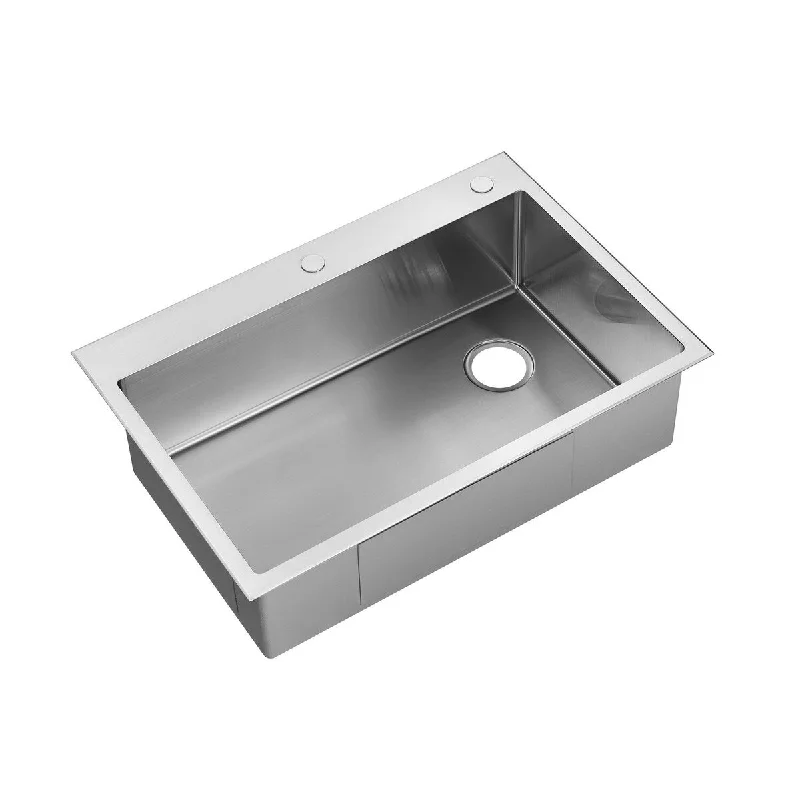 Yamy 16-Gauge Drop-in Single Bowl Stainless Steel Kitchen Sink - 32x22