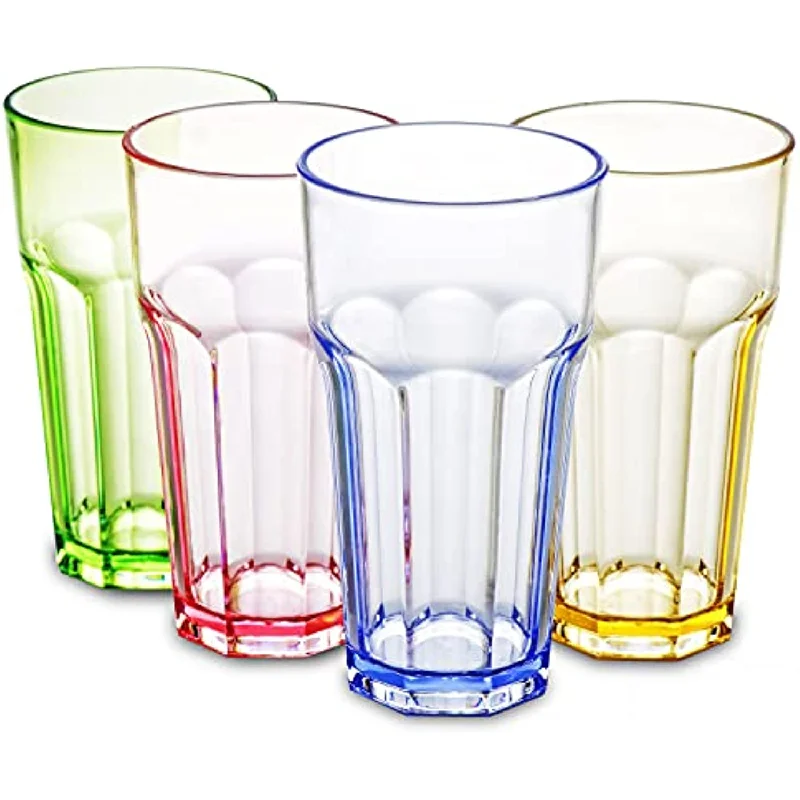 13oz Plastic Drinking Glasses Tumblers Cups Glassware