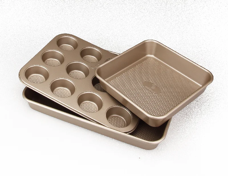 3-Piece Carbon Steel Baking Pan Set