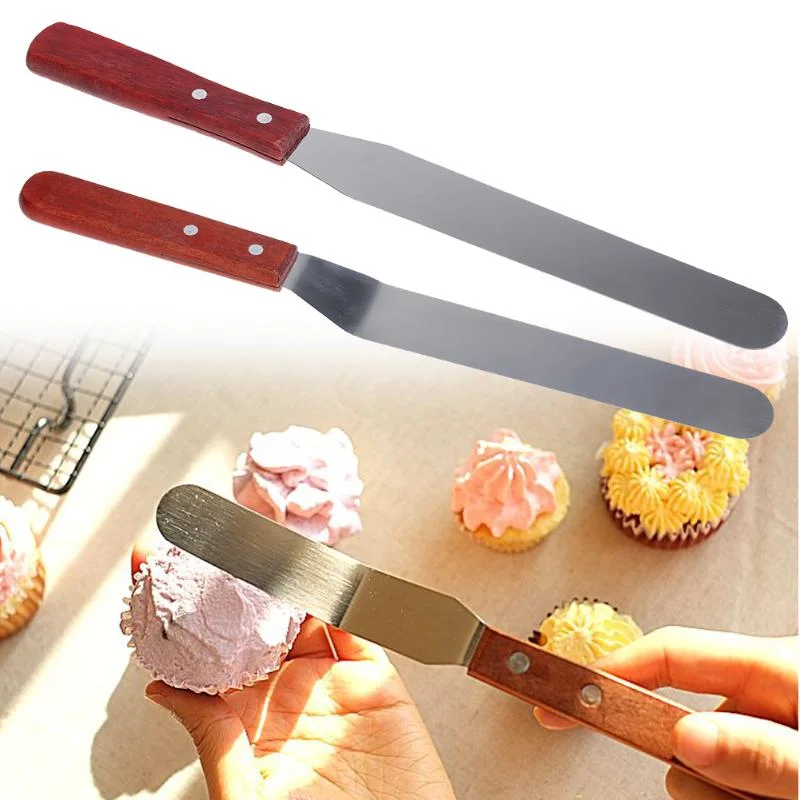 8inch Fondant Cake Cutter Baking Pastry Spatula Stainless Steel Butter Cream Cutter Scraper Blade Kitchen Baking Tools