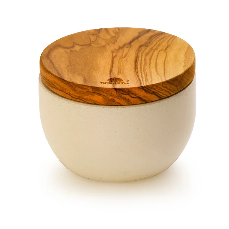 Berard France Olive Wood & Concrete Salt Keeper Box