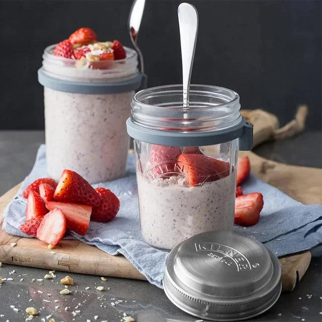 Breakfast & Clip Top Glass Jars | Set 2 | 350 ml