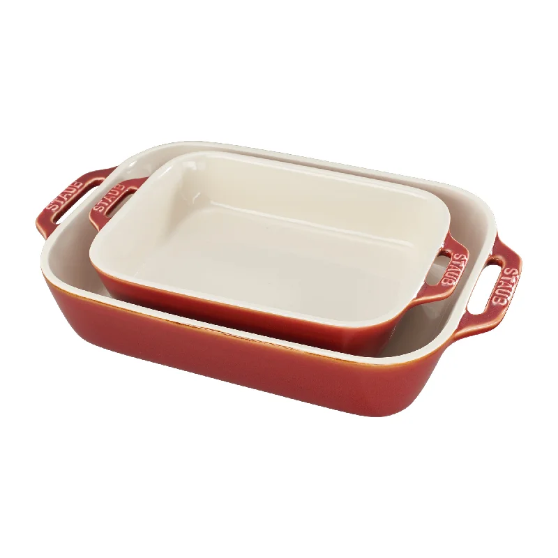 Staub Ceramic 2-pc Rectangular Baking Dish Set