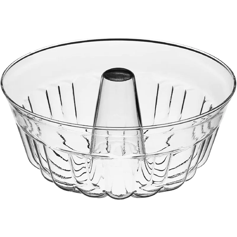 Clear Glass Fluted Bundt Cake Pan