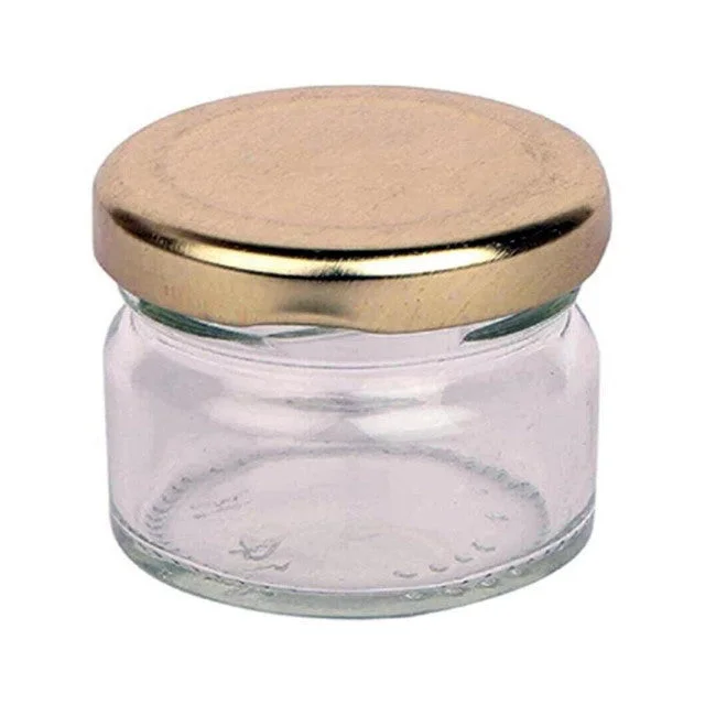 Compact Clear Glass Cookie Jar for Multipurpose Home Use | 50 ML | 2 x 2 inches