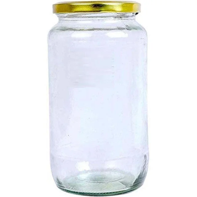 Durable Somil Clear Glass Jar for Home Kitchen Organization | 1000 ML | 4 x 4 inches