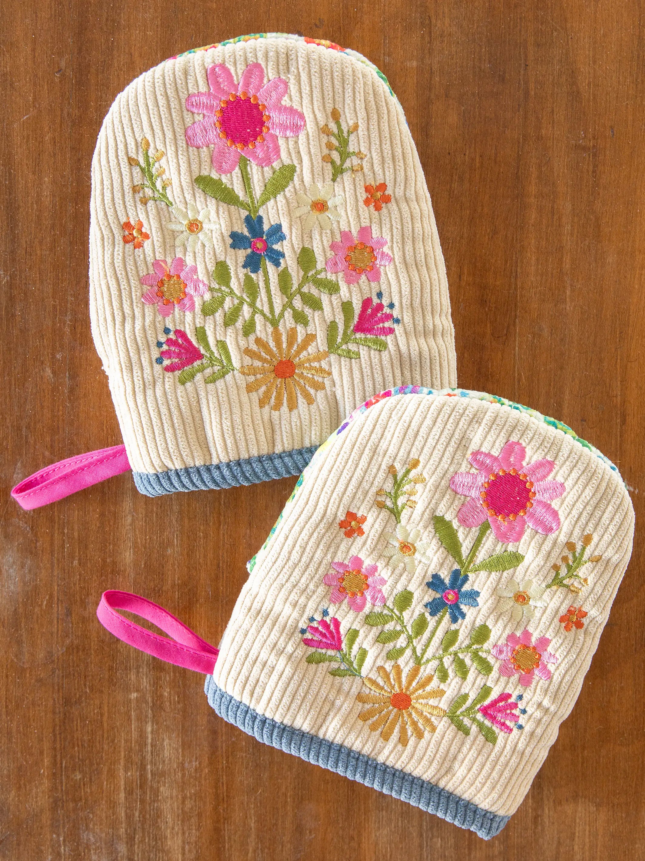 Embroidered Mini Oven Mitt, Set of 2