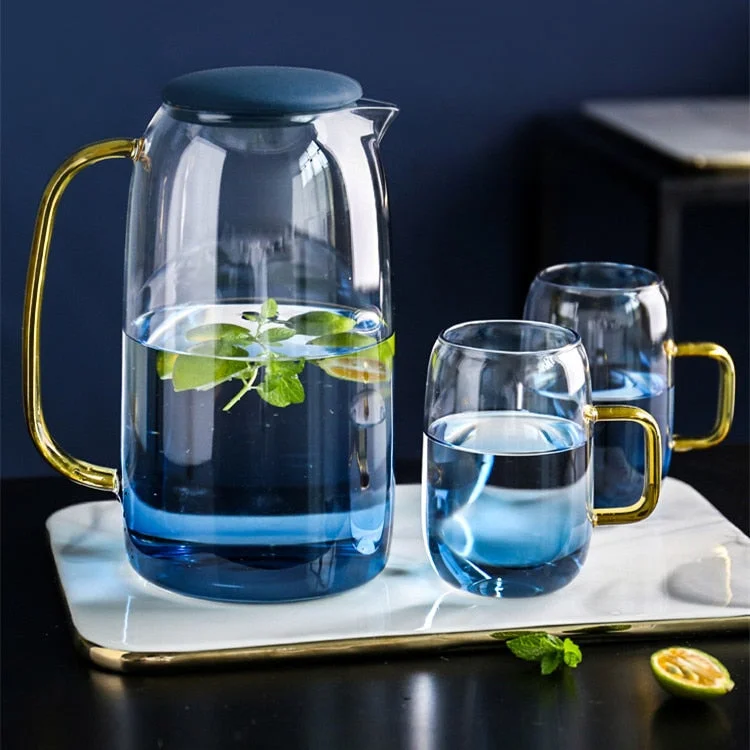 Glacial Blue Glass Drinkware