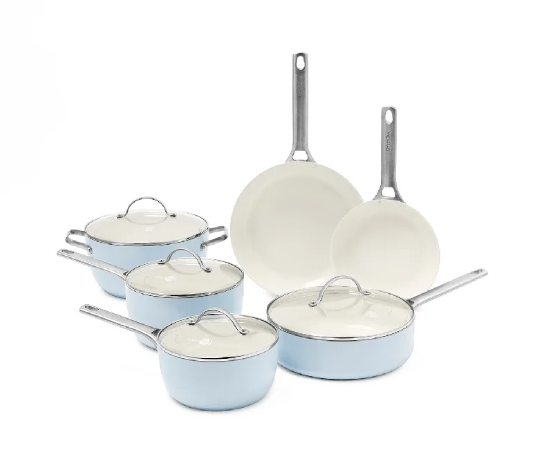 GreenPan 10 Piece Nonstick Cookware Set, Minerals Coating