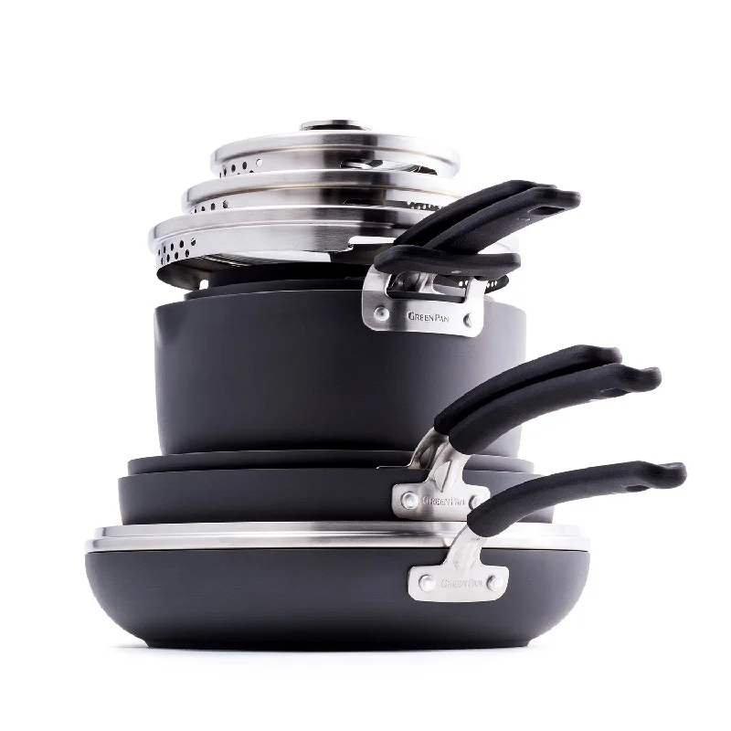 GreenPan Levels Stackable Hard Anodized 11 Piece Cookware Set