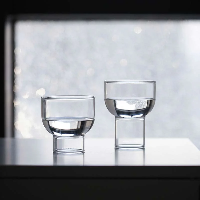 Half Moon Clear Glass Cup