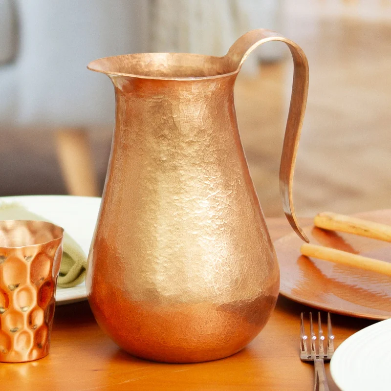 Hand Hammered Copper Pitcher from Mexico - Michoacan Magic