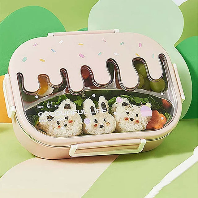 Ice cream Drip Stainless Steel Lunch Box  | 9 x 7 x 3 inches