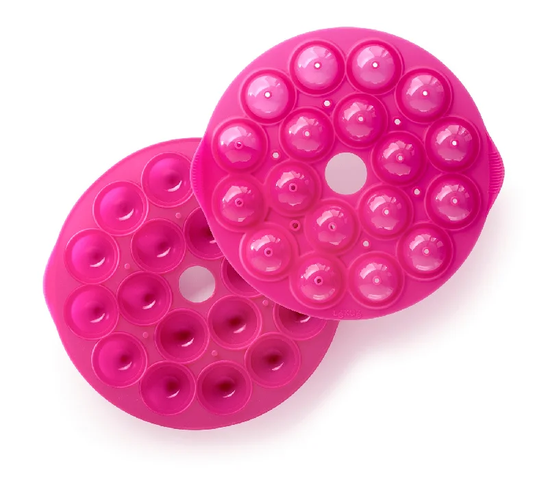 Lekue 18 Cavity Silicone Cake Pop Mold, Magenta