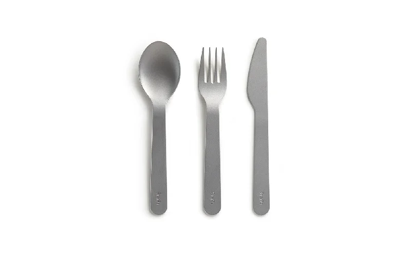 Lekue Basics To Go Cutlery Set, Stainless Steel