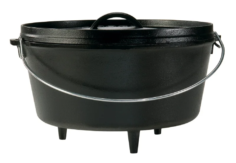 Lodge 12 Inch / 8 Quart Cast Iron Deep Camp Dutch Oven