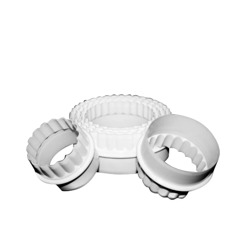 LOYAL Plain & Scallop Plastic Cutters Set of 6