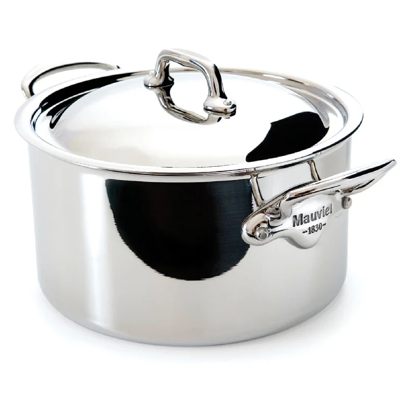 Mauviel M'Cook 1.9 qt. Stainless Steel Stewpan & Lid