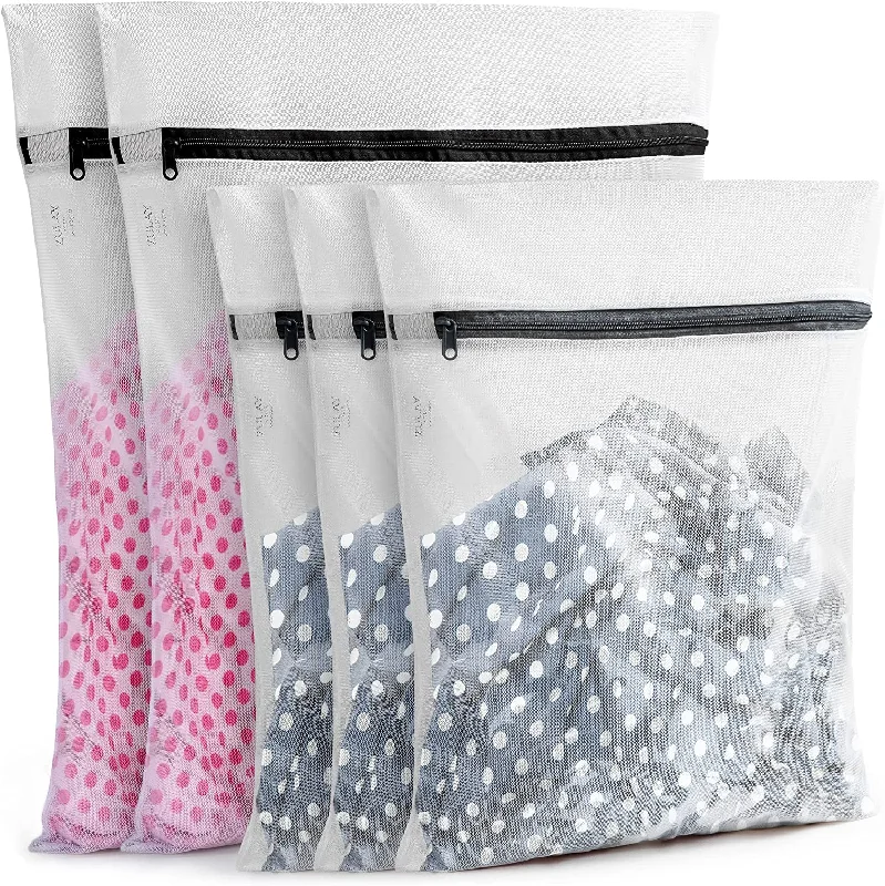 Mesh Laundry Bags for Delicates - 5 pack Mix 3