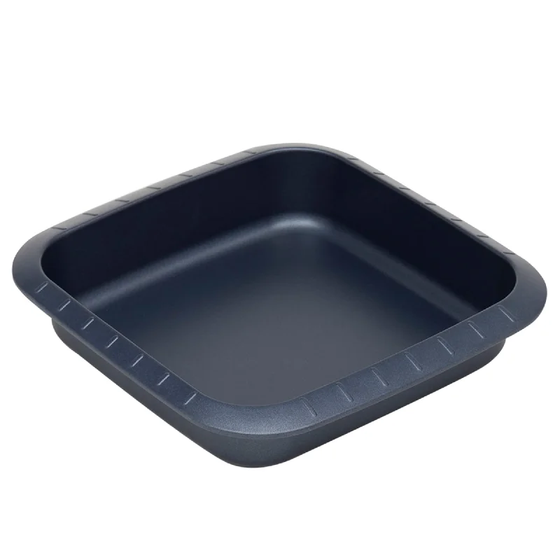 Michael Graves Design Textured Non-Stick Carbon Steel Square Pan, Indigo