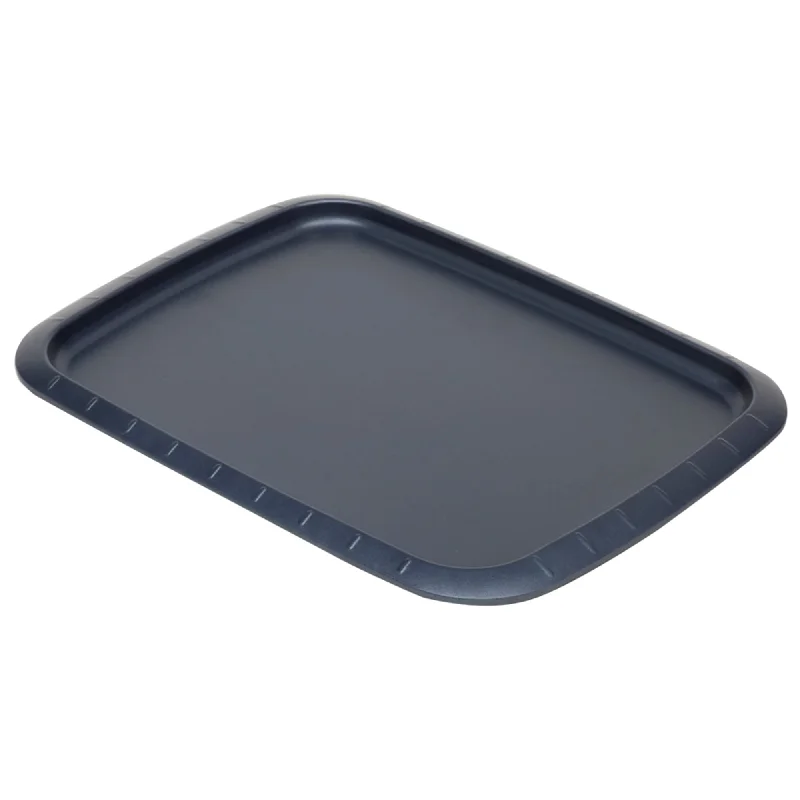 Michael Graves Design Textured Non-Stick 12” x 16” Carbon Steel Cookie Sheet, Indigo