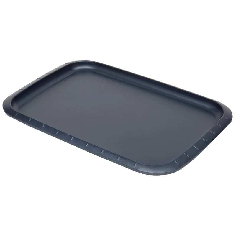 Michael Graves Design Textured Non-Stick 12” x 18” Carbon Steel Cookie Sheet, Indigo