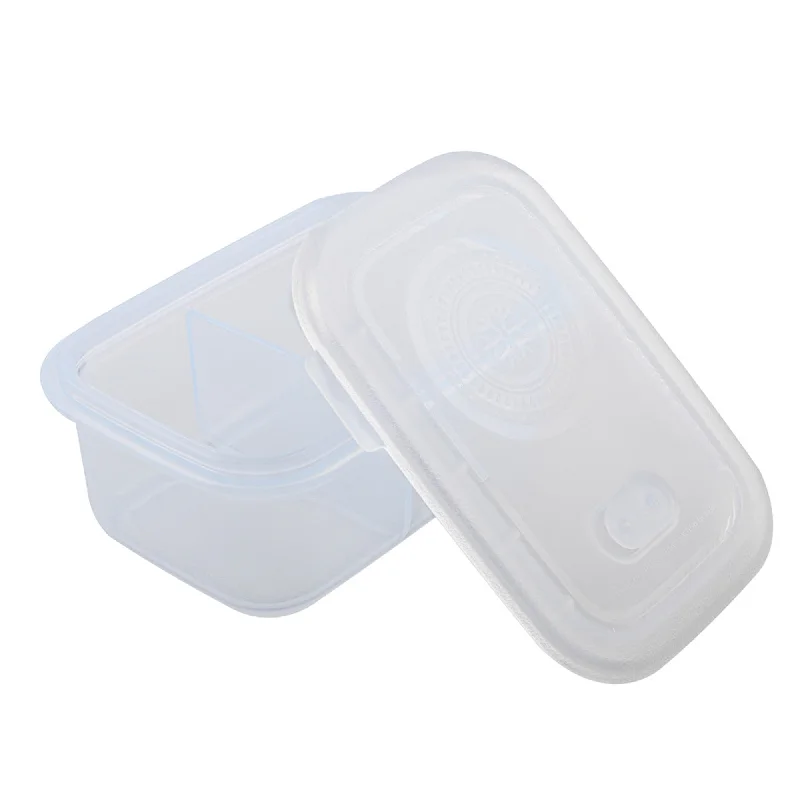 Minimal Silicone Food Storage Container with Divider Set of 6 - 700 ml - Clear