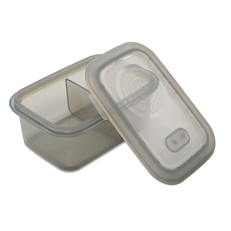 Minimal Silicone Food Storage Container with Divider Set of 6 - 700 ml - Grey