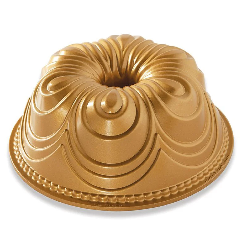 Nordic Ware Cast Aluminum Chiffon Bundt Pan, Gold