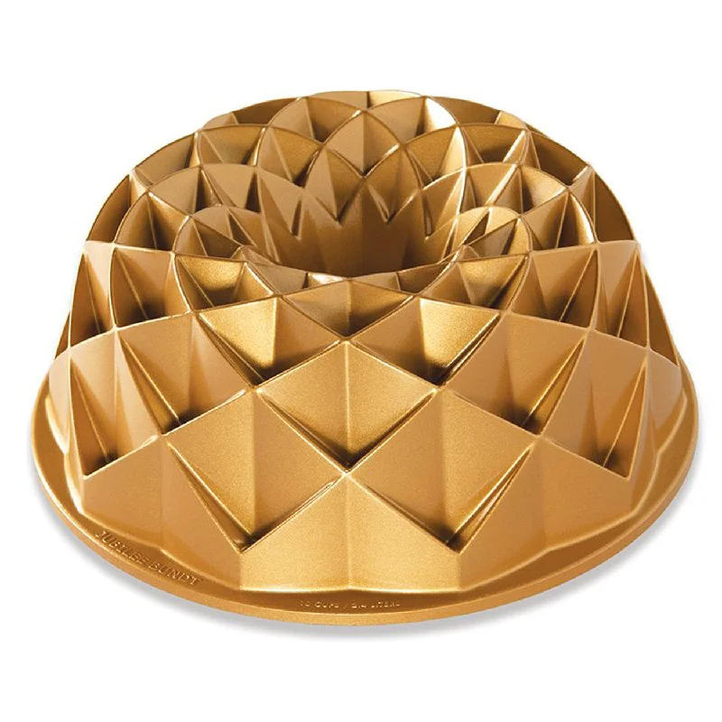 Nordic Ware Cast Aluminum Jubilee Bundt Pan, Gold