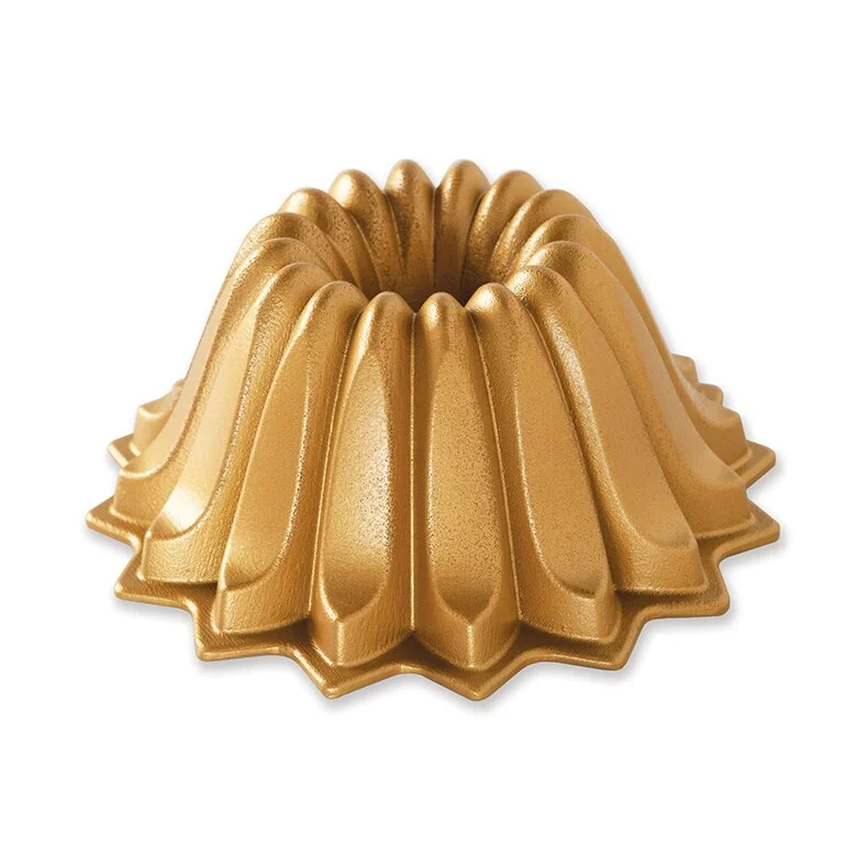 Nordic Ware Cast Aluminum Lotus Bundt Pan, Gold