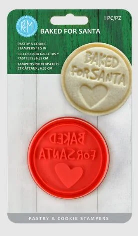 R & M Baked For Santa Cookie Cutter & Stamp Set 6.35cm