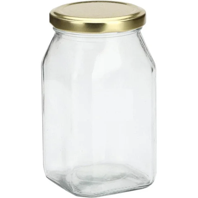 Somil Clear Glass Jar for Kitchen Pantry Storage Solutions | 400 ML | 3 x 3 inches