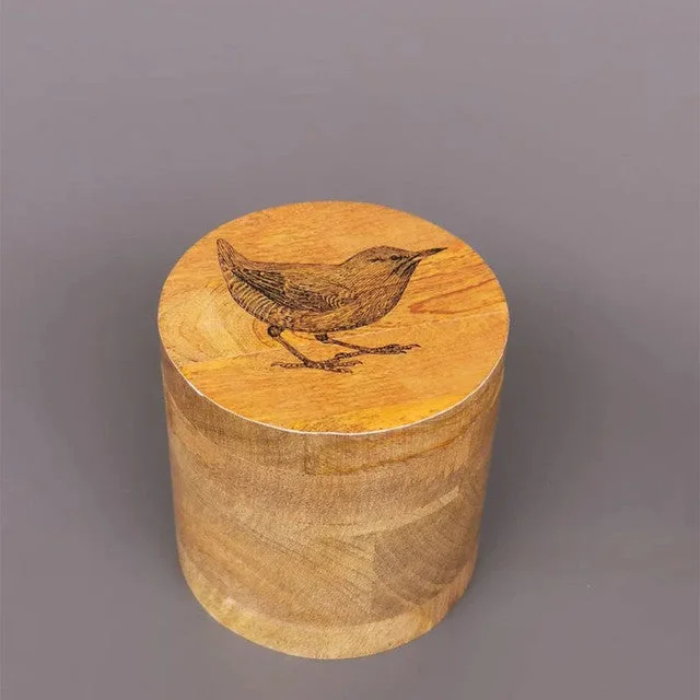 Sparrow Wooden Eco Friendly Jar | 250Ml | 3 x 4 inches