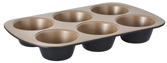 Stanley Rogers Ceramabake Ceramic Non Stick Texas Muffin Pan - 6 Cup