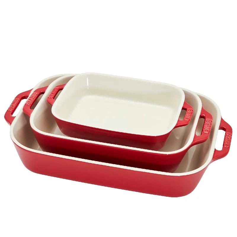 Staub Ceramics 3-pc Rectangular Baking Dish Set