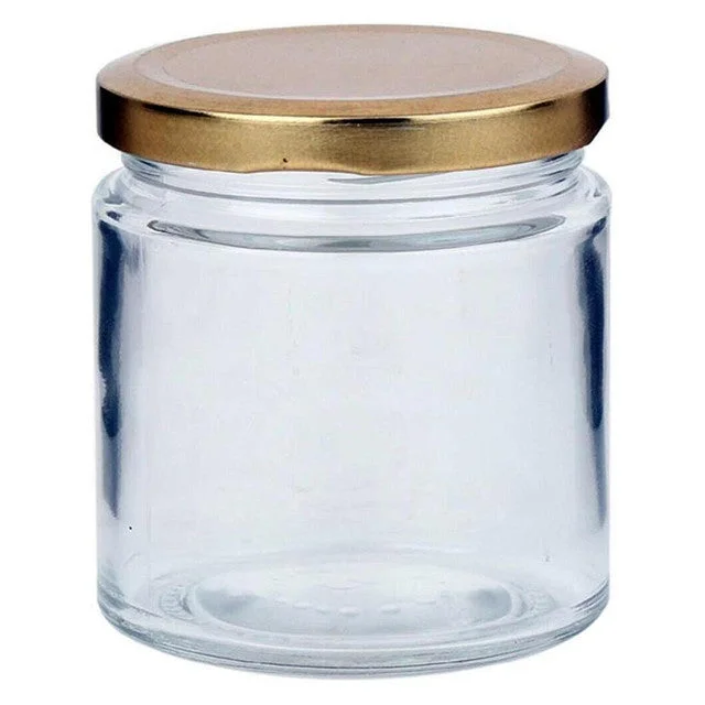 Stylish Clear Glass Cookie Jar for Kitchen Pantry Storage | 50 ML | 2 x 2 inches