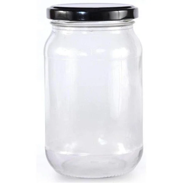 Versatile Clear Glass Jar for Home Kitchen Storage Needs | 1000 ML | 4 x 8 inches