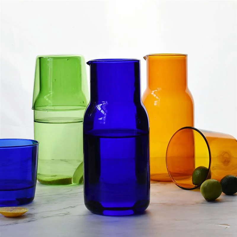 Vibrant Glass Water Jar and Glass Set